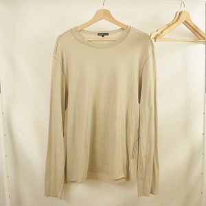 James Perse Long Sleeve Shirt Beige Tan Size 1